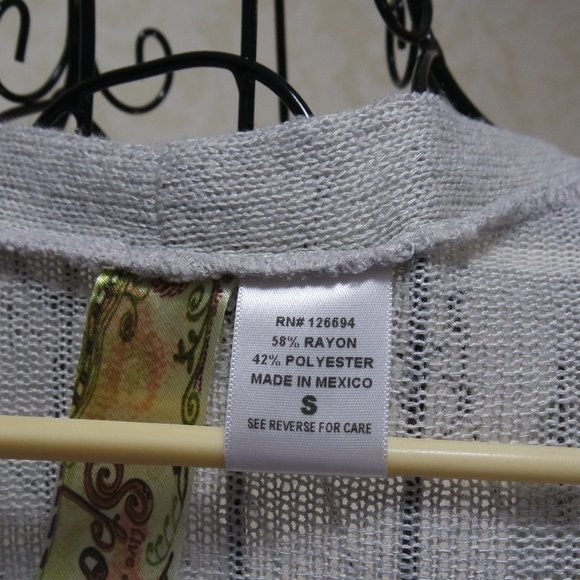 Live To Be SPOILED Grey Gray Stripe Button Close Cardigan - Picture 10 of 13